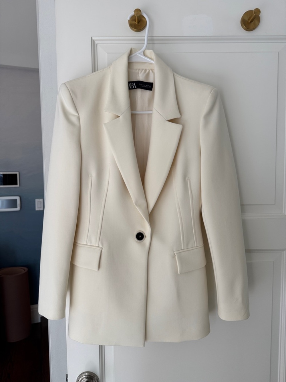 Zara Cream Tailored Flared Dress Pants - Picture 2 of 5